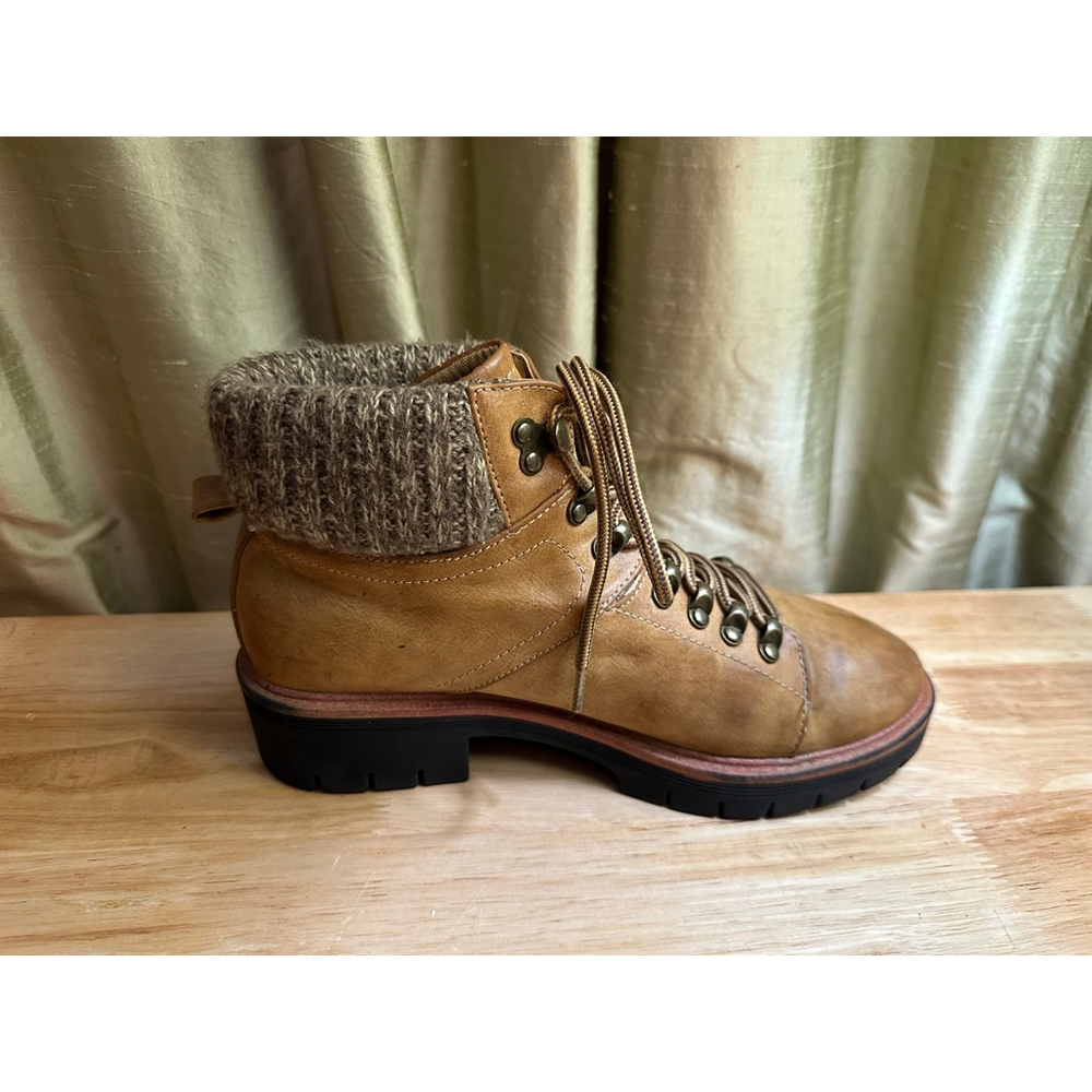 Women's MIA Brown Lace Up Boots with Black Soles, Size 8 - Picture 5 of 7